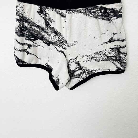 [Twenty Montreal] Black White Marble Abstract Print Knit Shorts Size Small S - Picture 8 of 11